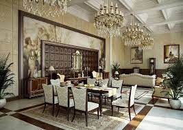 traditional cream gold dining room