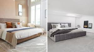 carpet vs area rug for the bedroom