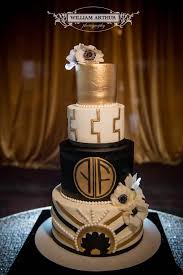 Great gatsby themed wedding 5 tier chocolate wedding cake. Gatsby Wedding Cake A Chair Affair Inc
