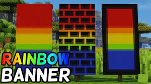 a rainbow banner in minecraft 1 16