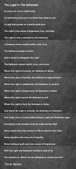 the light in the darkness poem