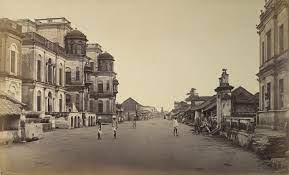The Royal Marathas - View in a street in Tanjore, taken by Samuel Bourne in  1869. Tanjore, on the Kaveri river, was an important town and dominated the  political history of the