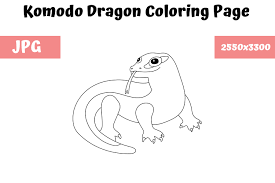 Got a lizard enthusiast on your hands? Coloring Page For Kids Komodo Dragon Graphic By Mybeautifulfiles Creative Fabrica