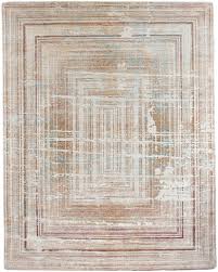 blue oxidized wool silk rug