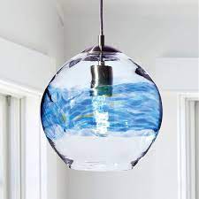 Blown Glass Pendant Light Ocean