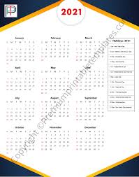 Blank weekly calendar by the hour, covering 18 hours per day from 6 a.m. Printable 2021 Yearly Calendar With Holidays In Pdf And Word Premium Printable Templates