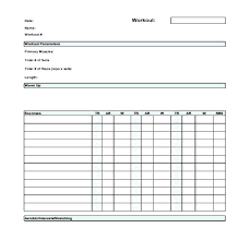 Training Journal Template Fitness Workout Diary Download Log Stock