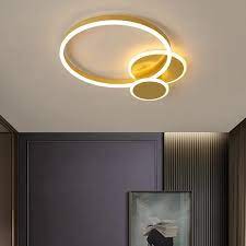 Modern Gold Ring Ceiling Light Round