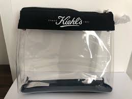 kiehl 039 s clear makeup bag ebay