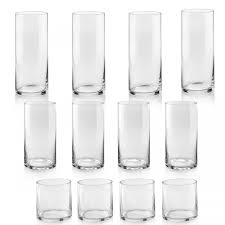 set of 12 glass cylinder vases 4 8 10