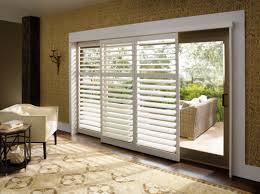 Shutters Cover Sliding Glass Doors By