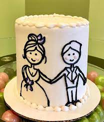 Bride And Groom To Be Cake gambar png