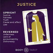 Justice Tarot Card Meanings | Biddy Tarot