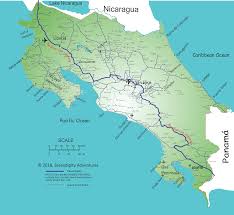 volare costa rica map and driving