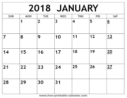 Printable Calendar Months 2018 Free Printable Monthly