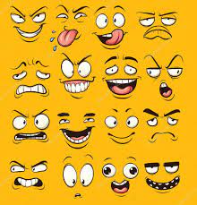 funny cartoon faces stock vector by