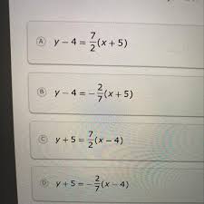 Which Equation In Point Slope Form