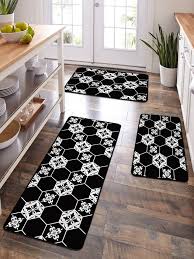 1pc geometric pattern kitchen rug