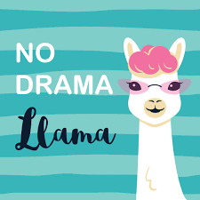 Cute cartoon llama character with No drama llama motivational quote -  Download Free Vectors, Clipart Graphics & Vector Art