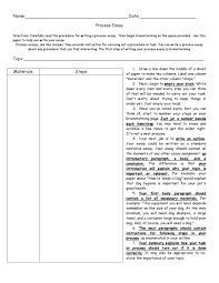 process essay worksheet and rubric by maria issuu 