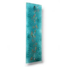 ocean scene fused glass wall panel