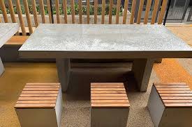 Concrete Table Dine Living Concrete