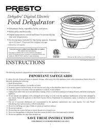 digital electric food dehydrator