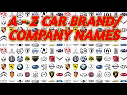 a to z alphabetically car brands or