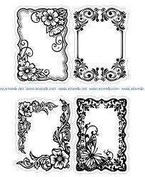 fl frame file cdr and dxf free