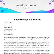 free resignation letter templates