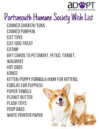 Wish List Portsmouth Humane Society