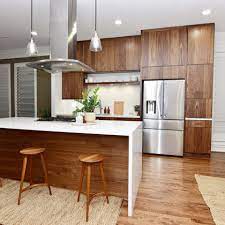 contemporary walnut kitchen showplace