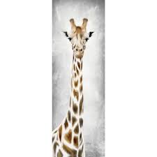Geri The Giraffe Canvas Wall Art 12x36