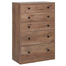veikous oversized 5 drawer wood color