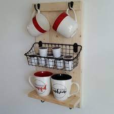 Wall Mounted Coffee Mug Holder Cup