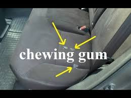 remove chewing gum from a car seat