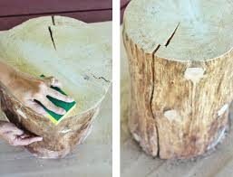 Diy Natural Tree Stump Side Table