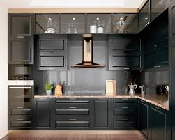 dark cabinets in a small kitchen