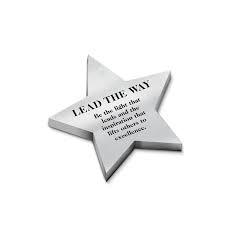 personalized star metal paperweight