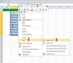 Cara menggunakan rumus fungsi if di excel belajar aplikasi tulisan Cara Mengurutkan Data Sesuai Abjad Di Excel