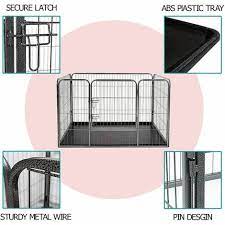dog cage with removable tray pet