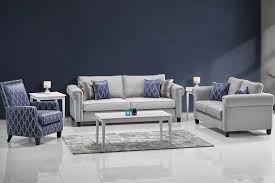 Sofa Set 4 Pieces Gray And Purple Nova