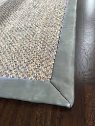 sisal rug with leather bound edge