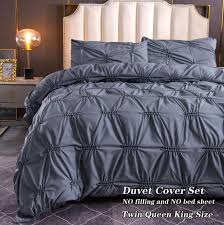 pintuck pleated duvet cover with