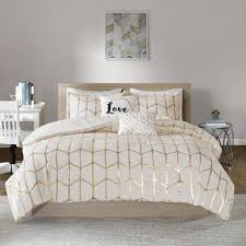 ivory gold twin comforter set