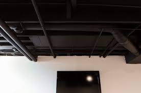 paint an exposed bat ceiling black