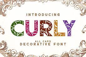 curly decorative font with swirly and