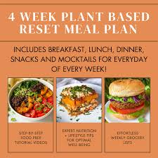 4 week plant based reset meal plan
