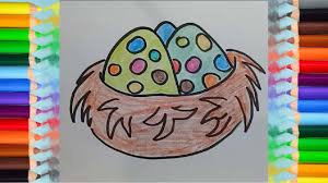 We continue to service the sketch: How To Draw A Bird S Nest With Eggs Coloring Pages For Kids