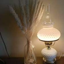 Vintage White Milk Glass Lamp Electric